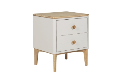 Vida Living Marlow Bedside Table in Cashmere Oak and Taupe