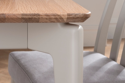 Vida Living Marlow 90cm Dining Table Set with 4 Chairs in Cashmere Oak and Taupe