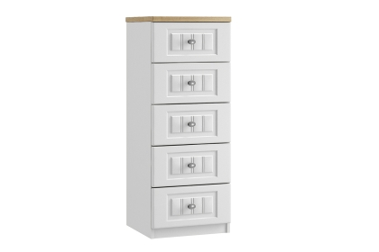 Panorama 5 Drawer Narrow Chest of Drawers