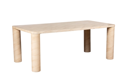 Ida Travertine Stone 150cm Dining Table with Cylindrical Legs