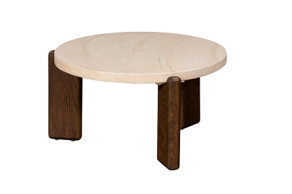 Ida Small Nesting Coffee Table with Travertine Stone Top