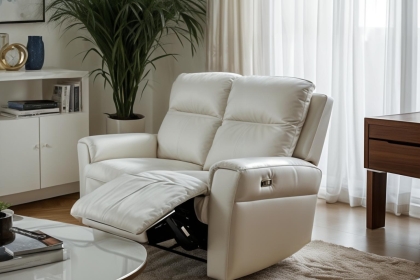 Ross Leather Electric Recliner 2 Seater Sofa