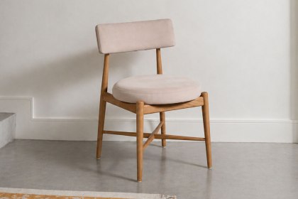 G Plan Flora Retro Pair Of Dining Arm Chairs in Taupe