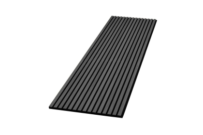 Pack of 2 - Dark Grey Decorative Acoustic Slat Wall Panel - 2400mm x 600mm