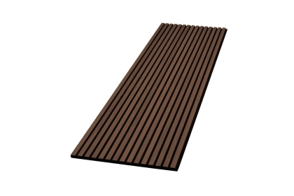 Pack of 2 - Dark Oak Decorative Acoustic Slat Wall Panel - 2400mm x 600mm Pack of 2 - Dark Oak Decorative Acoustic Slat Wall Panel - 2400mm x 600mm