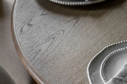 Gallery Direct Artisan Limewash Oak Extending Round Dining Table Set & 4 Chairs Gallery Direct Artisan Limewash Oak Extending Round Dining Table Set & 4 Chairs