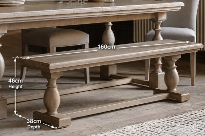 Gallery Direct Vancouver Rustic Pine Dining Bench
