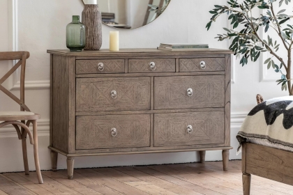 Gallery Direct Rustique French Colonial 7 Drawer Chest of Drawers Gallery Direct Rustique French Colonial 7 Drawer Chest of Drawers