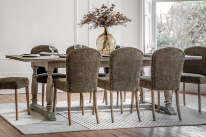 Gallery Direct Rustique French Colonial Extending Dining Table Set & 6 Hinton Chairs Gallery Direct Rustique French Colonial Extending Dining Table Set & 6 Hinton Chairs
