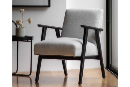 Gallery Direct Neyland Mottled Stone Fabric Armchair