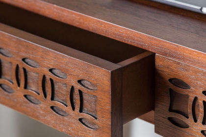 Gallery Direct Boho Retreat 2 Drawer Desk Gallery Direct Boho Retreat 2 Drawer Desk