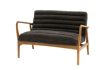 Gallery Direct Datsun Charcoal Boucle Fabric 2 Seater Sofa