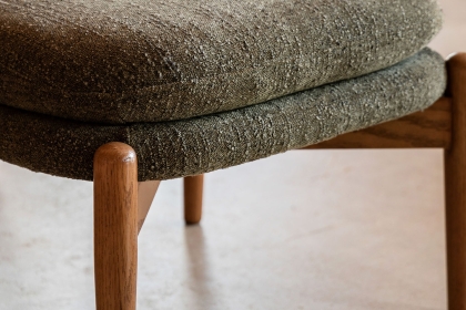 Gallery Direct Datsun Green Boucle Fabric Footstool Gallery Direct Datsun Green Boucle Fabric Footstool