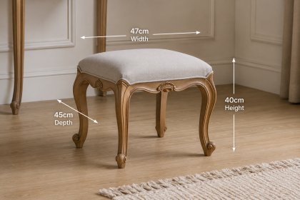 Gallery Direct Chic Weathered Dressing Table Stool Gallery Direct Chic Weathered Dressing Table Stool