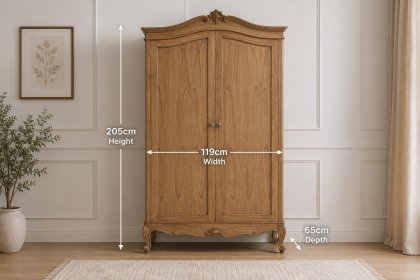 Gallery Direct Chic Weathered 2 Door Wardrobe Gallery Direct Chic Weathered 2 Door Wardrobe