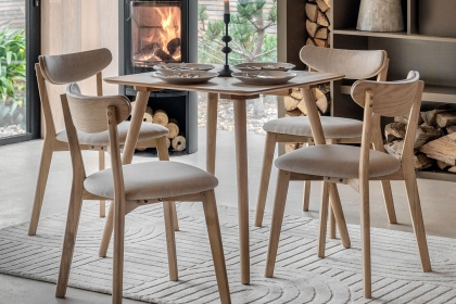 Gallery Direct Hatfield Natural Oak 77cm Square Dining Table Gallery Direct Hatfield Natural Oak 77cm Square Dining Table