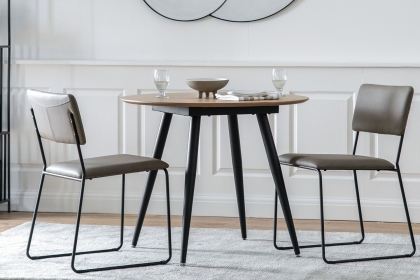 Gallery Direct Astley 90cm Round Oak Dining Table Gallery Direct Astley 90cm Round Oak Dining Table