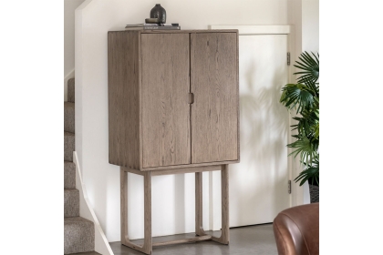 Gallery Direct Craft Smoked Oak Cocktail Cabinet Gallery Direct Craft Smoked Oak Cocktail Cabinet