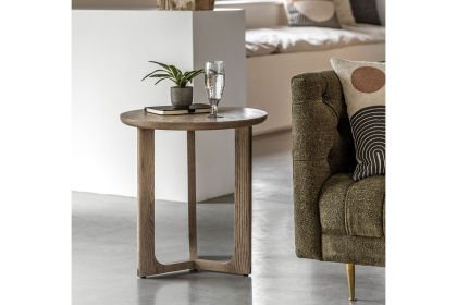 Gallery Direct Craft Smoked Oak Side Table Gallery Direct Craft Smoked Oak Side Table