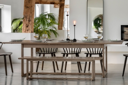 Gallery Direct Craft Smoked Oak Extending Dining Table Gallery Direct Craft Smoked Oak Extending Dining Table