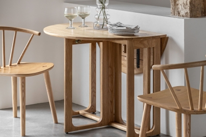 Gallery Direct Craft Natural Oak Folding Dining Table Gallery Direct Craft Natural Oak Folding Dining Table
