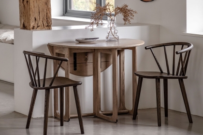 Gallery Direct Craft Smoked Oak Folding Dining Table Gallery Direct Craft Smoked Oak Folding Dining Table
