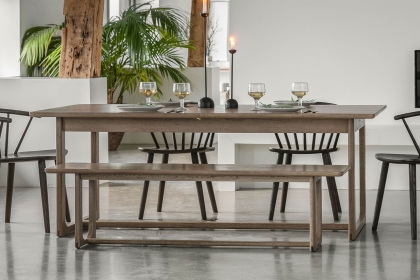 Gallery Direct Craft Smoked Oak Extending Dining Table Set & 6 Chairs Gallery Direct Craft Smoked Oak Extending Dining Table Set & 6 Chairs