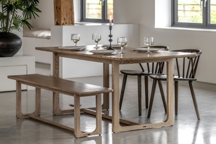 Gallery Direct Craft Smoked Oak Dining Table Set & 4 Chairs Gallery Direct Craft Smoked Oak Dining Table Set & 4 Chairs