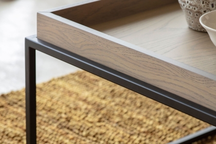 Gallery Direct Forden Wood & Metal Tray Coffee Table in Grey Gallery Direct Forden Wood & Metal Tray Coffee Table in Grey