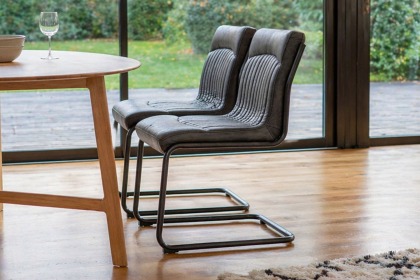 Gallery Direct Capri Vintage Leather Chair in Antique Ebony Gallery Direct Capri Vintage Leather Chair in Antique Ebony