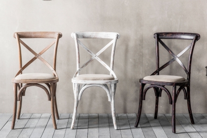 Gallery Direct Set of 2 Cafe White Oak Dining Chairs with Linen Seat Gallery Direct Set of 2 Cafe White Oak Dining Chairs with Linen Seat