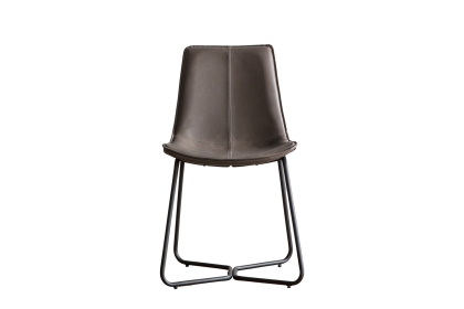 Gallery Direct Set of 2 Hawking Dining Chairs in Ember PU Leather Gallery Direct Set of 2 Hawking Dining Chairs in Ember PU Leather