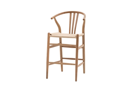 Gallery Direct Set of 2 Whitney Natural Elm Wishbone Back Bar Stools with Woven Seat Gallery Direct Set of 2 Whitney Natural Elm Wishbone Back Bar Stools with Woven Seat