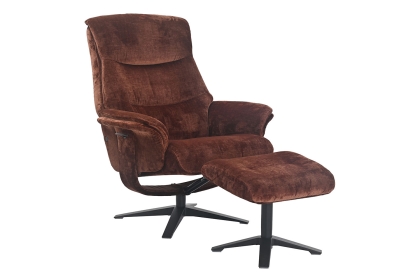 Hudson Swivel Recliner Chair and Stool