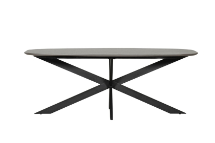 Sadie Industrial 200cm Dining Table in Smoke Finish
