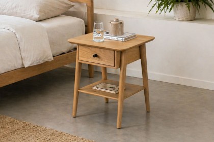 Gallery Direct Hatfield Natural Oak Bedside Table