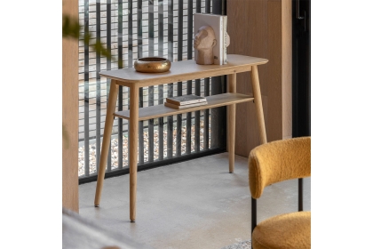 Gallery Direct Hatfield Natural Oak Console Table