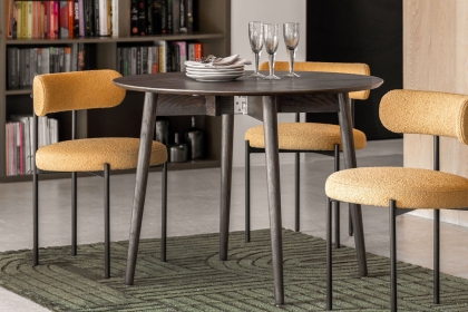 Gallery Direct Hatfield Smoked Oak Folding Dining Table Gallery Direct Hatfield Smoked Oak Folding Dining Table