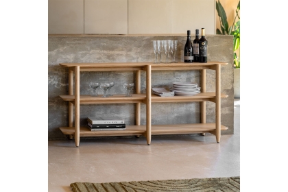 Gallery Direct Hatfield Natural Oak Wide Open Display Unit Gallery Direct Hatfield Natural Oak Wide Open Display Unit