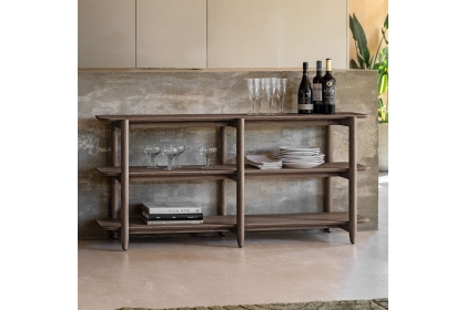 Gallery Direct Hatfield Smoked Oak Wide Open Display Unit Gallery Direct Hatfield Smoked Oak Wide Open Display Unit