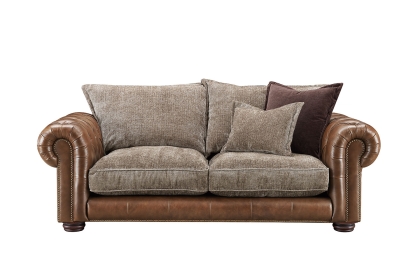 Atlantis Fabric & Leather Mix Standard Back 3.5 Seater Sofa