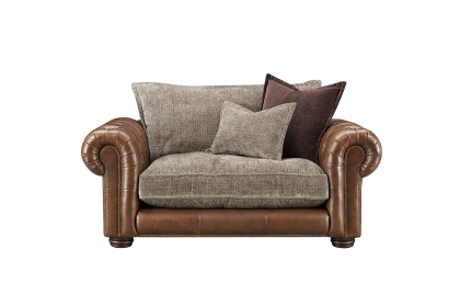 Atlantis Fabric & Leather Mix Standard Back 1.5 Seater Sofa