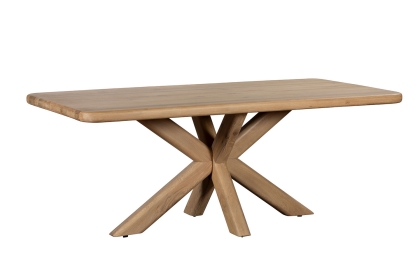 Flynn Natural Oak 240cm Star Base Dining Table