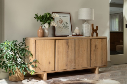 Flynn Natural Oak Wide Sideboard