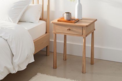 Gallery Direct Wycombe Oak 1 Drawer Bedside Table