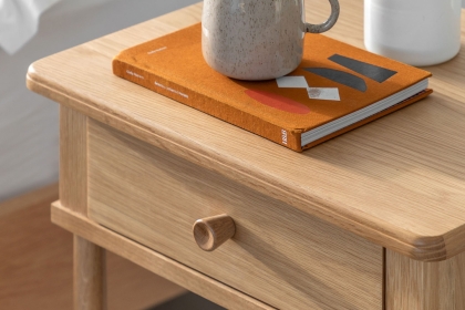 Gallery Direct Wycombe Oak 1 Drawer Bedside Table