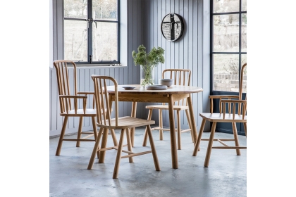 Gallery Direct Wycombe Oak Round Extending Dining Table Gallery Direct Wycombe Oak Round Extending Dining Table