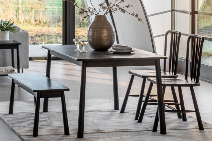 Gallery Direct Wycombe Black Oak Dining Table Gallery Direct Wycombe Black Oak Dining Table