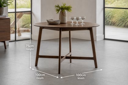 Gallery Direct Madrid Round Dining Table in Oak Gallery Direct Madrid Round Dining Table in Oak