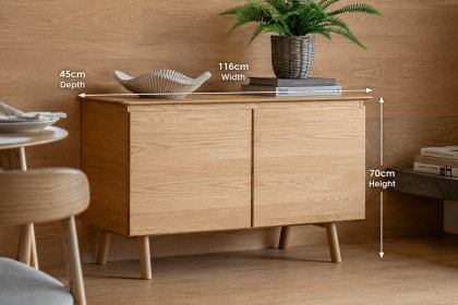 Gallery Direct Madrid Sideboard in Oak Gallery Direct Madrid Sideboard in Oak